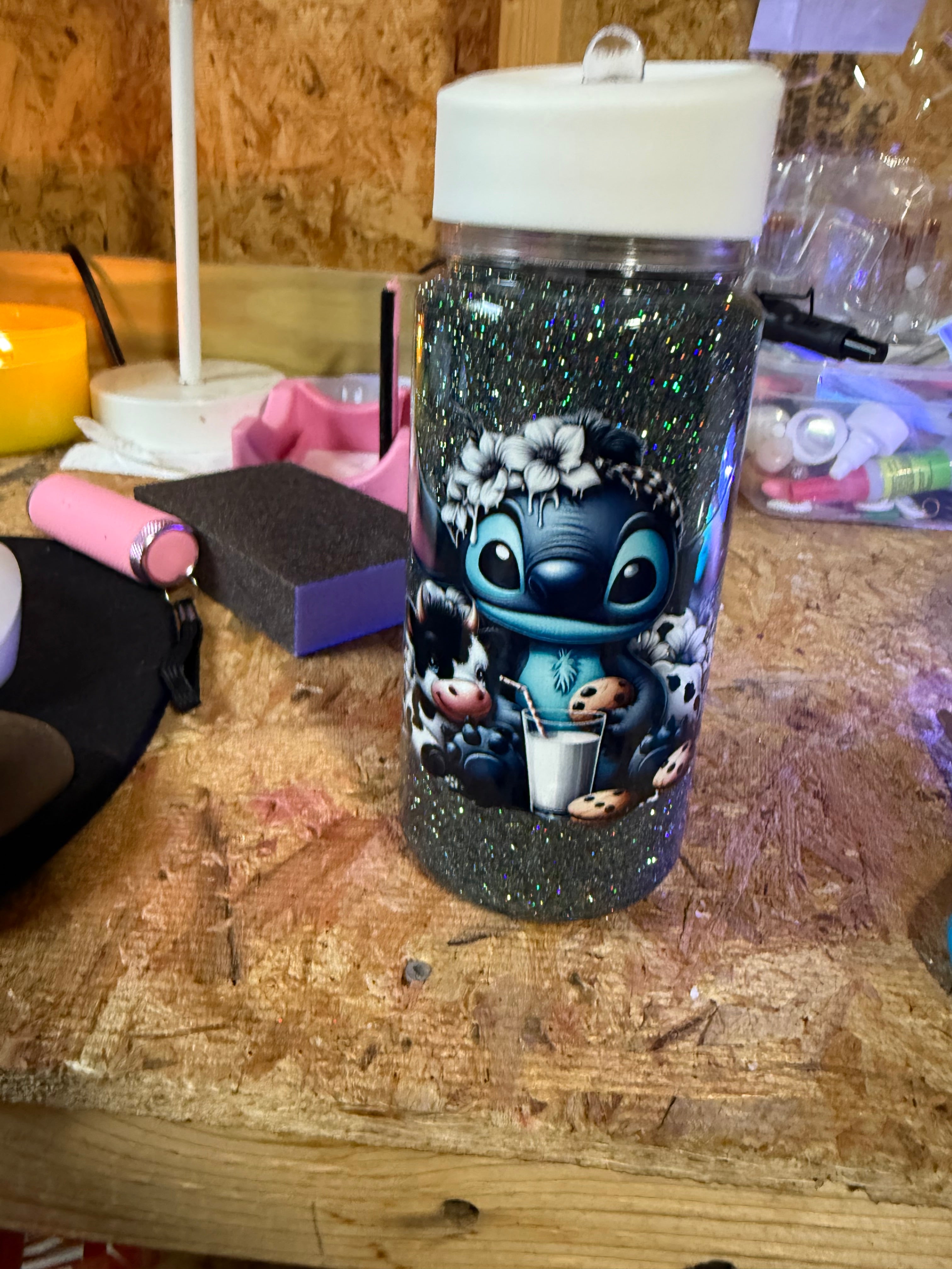 glitter snowglobe cups